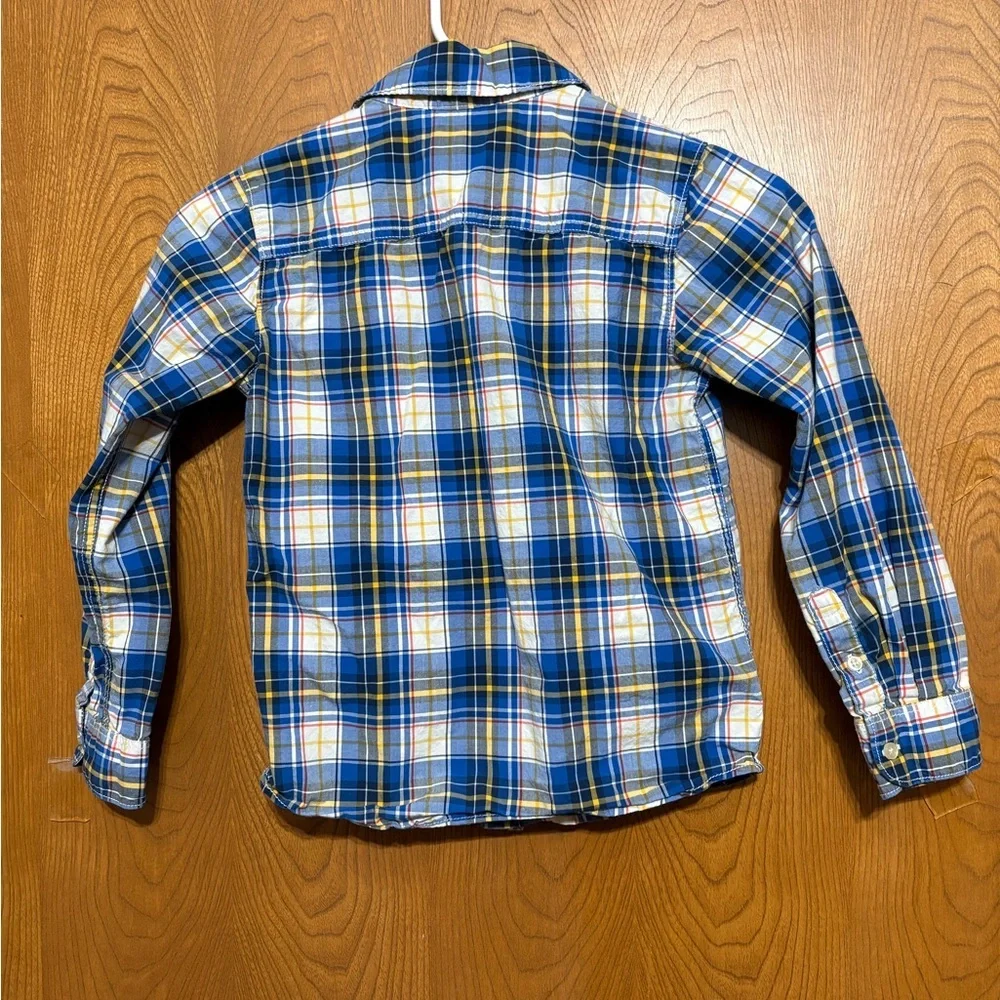 Carter's Blue and Yellow Plaid Button Down Shirt